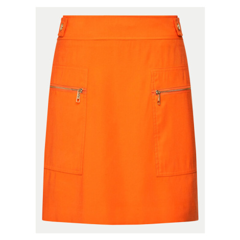 DKNY Trapézová sukňa P4BNTW62 Oranžová Regular Fit
