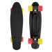 Skateboard FIZZ BOARD Black, Red-Yellow PU, černý
