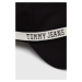 Bavlnená šiltovka Tommy Jeans čierna farba, s potlačou