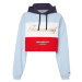 Tommy Jeans Mikina - TJW CROP ARCHIVE HOODIE modrá