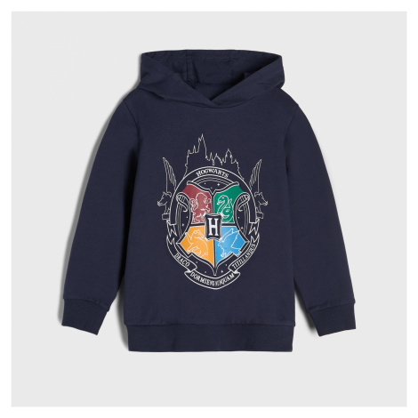 Sinsay - Mikina s kapucňou s potlačou Harry Potter - Tmavomodrá