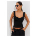 Cool & Sexy Women's Black Knitwear Singlet YV117