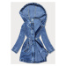 Voľná dámska džínsová bunda vo svetlo modrej denimovej farbe (POP7120-K)