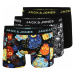 JACK & JONES Boxerky  svetlomodrá / žltá / oranžová / čierna