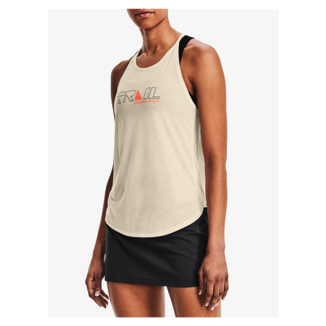 Women's Under Armour Run Trail Tank Top-BRN M