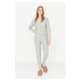 Trendyol Gray Soft Knitted Pajamas Set