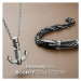 Brosway Pánsky oceľový náhrdelník s kotvou Bounty BOU03