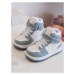 Children's Blue and White Denim Sports Shoes Milara