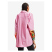 Ružová dámska vzorovaná košeľa Desigual Bolonia