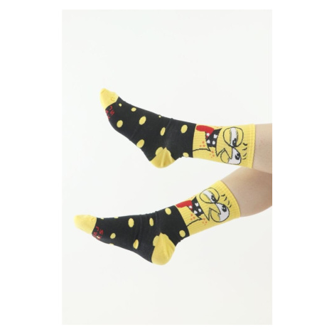 Veselé ponožky Face žlté Moraj