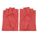 Červené automobilové dámske rukavice bez palcov
