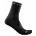 CASTELLI Cyklistické ponožky klasické - ROSSO CORSA 11 LADY - čierna