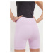 Športové krátke nohavice The North Face dámske, ružová farba, jednofarebné, vysoký pás