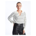 LC Waikiki Polo Neck Striped Long Sleeve Women's Knitwear Sweater