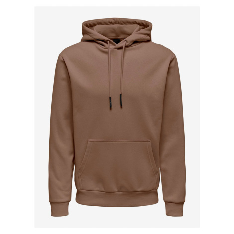 Brown Basic Hoodie ONLY & SONS Ceres - Men