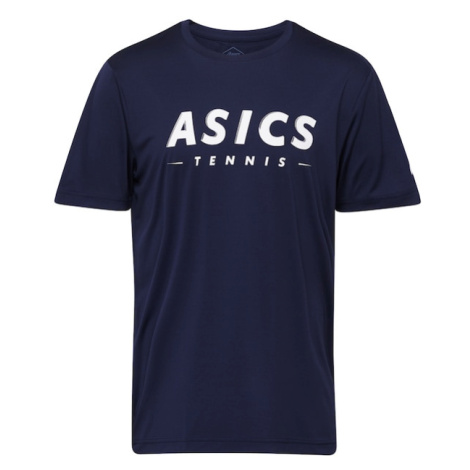 ASICS Funkčné tričko  tmavomodrá / biela