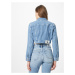 Calvin Klein Jeans Prechodná bunda  modrá denim / čierna / biela