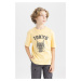 DEFACTO Boys Oversize Fit Crew Neck Printed Short Sleeve T-Shirt