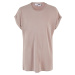 Modal Extended Shoulder Powder Pink Girl's T-Shirt