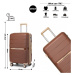 KONO travel set kufrov polypropylén PP - 36L, 60L, 92L - hnedá/apricot