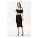 Trendyol Black Waist Detailed Knitted Skirt