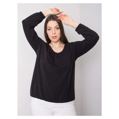 Black cotton blouse plus size