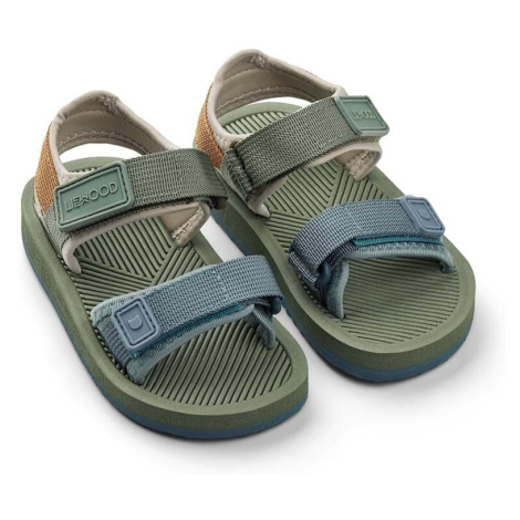 Detské sandále Liewood zelená farba