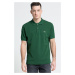 Bavlnené polo tričko Lacoste L1212-001, zelená farba, jednofarebné