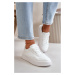 Classic women's sneakers made of eco leather white meriora