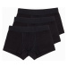 Ombre Men's cotton boxer shorts with logo - 3-pack black