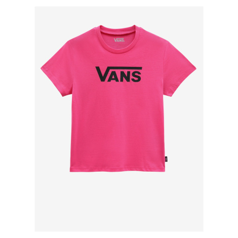 Tmavo ružové dievčenské tričko VANS Flying Crew Girls