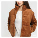 Bunda Urban Classics Ladies Corduroy Puffer Jacket Brown