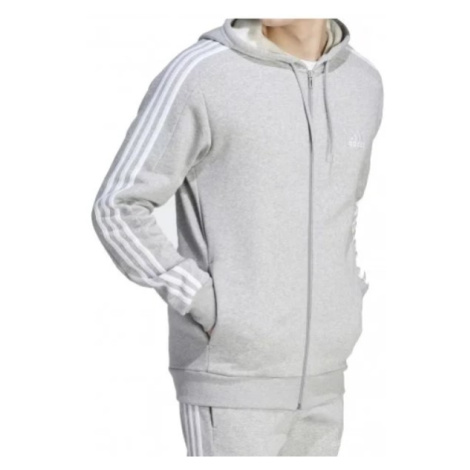 adidas Pán. mikina M 3S FL FZ HD, kapucň Farba: Šedá