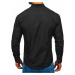 Čierna pánska elegantná košeľa s dlhými rukávmi Bolf 5796-1