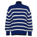 Trendyol Blue Wide Fit pruhovaný pletený sveter