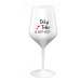 DÍKY TOBĚ JE SVĚT HEZČÍ! - bílá nerozbitná sklenice na víno 470 ml