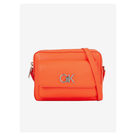 Oranžová dámska crossbody kabelka Calvin Klein Re-Lock Camera Bag