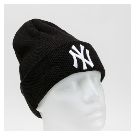 New Era MLB Essential Cuff Knit Beanie NY čierny / biely