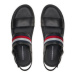 Tommy Hilfiger Sandále Core Hilfiger Lth Strappy Sandal FM0FM05009 Čierna