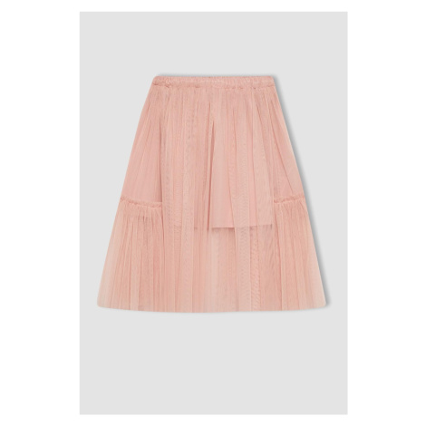 DEFACTO Girl&#39;s Elastic Waisted Tulle Skirt