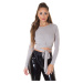 Sexy KouCla Crop Sweater with bow white Einheitsgroesse