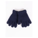 Yoclub Kids's Boys' Five-Finger Double-Layer Gloves RED-0104C-AA50-003 Navy Blue