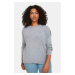 Trendyol Curve Gray Crew Neck Stone Knitwear Sweater