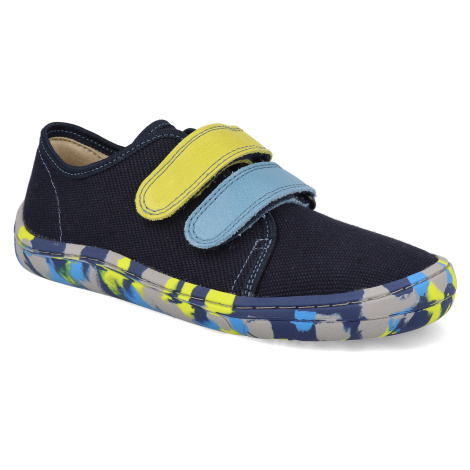 Barefoot plátenky Froddo - Canvas Blue+ tmavo modré