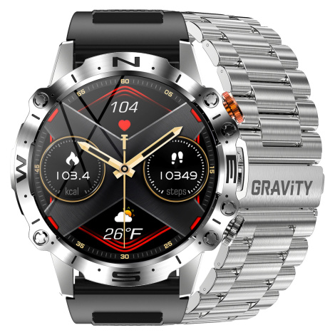 Pánske smartwatch GRAVITY GT20-2 - AMOLED, (sg024b)