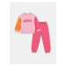 LC Waikiki Crew Neck Printed Baby Girl Sweatshirt and Trousers 2-Piece Set