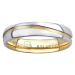 Snubný strieborný prsteň MARIAGE pozlátený žltým zlatom
