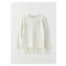 LC Waikiki Crew Neck Embroidered Long Sleeve Girl's Knitwear Sweater