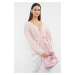 Trendyol Pink Tie Detailed Knitwear Cardigan