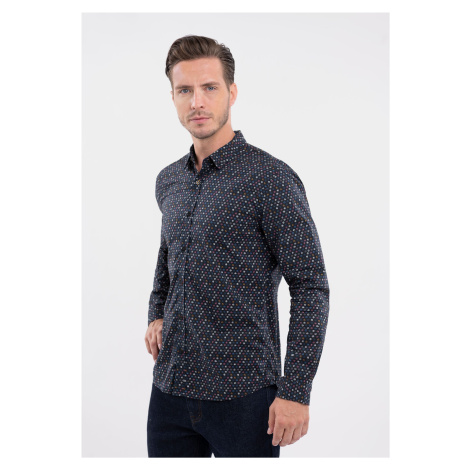 Volcano Man's Shirt K-Evans Navy Blue